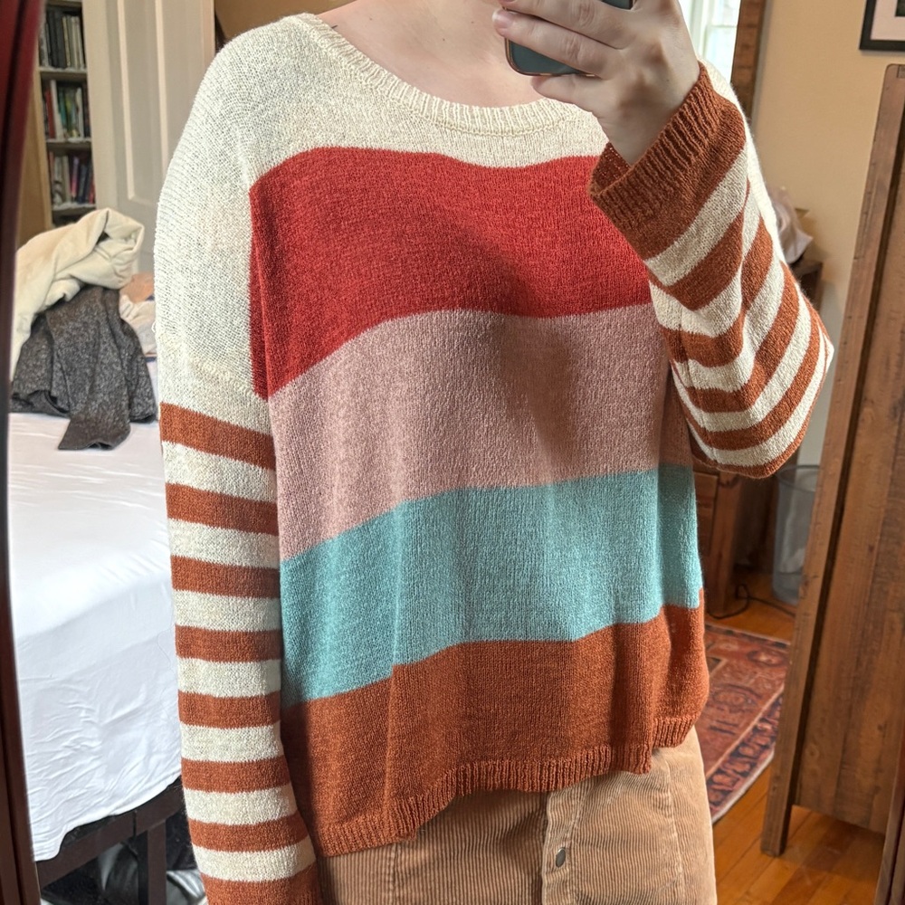 Colorful Striped Women's Sweater